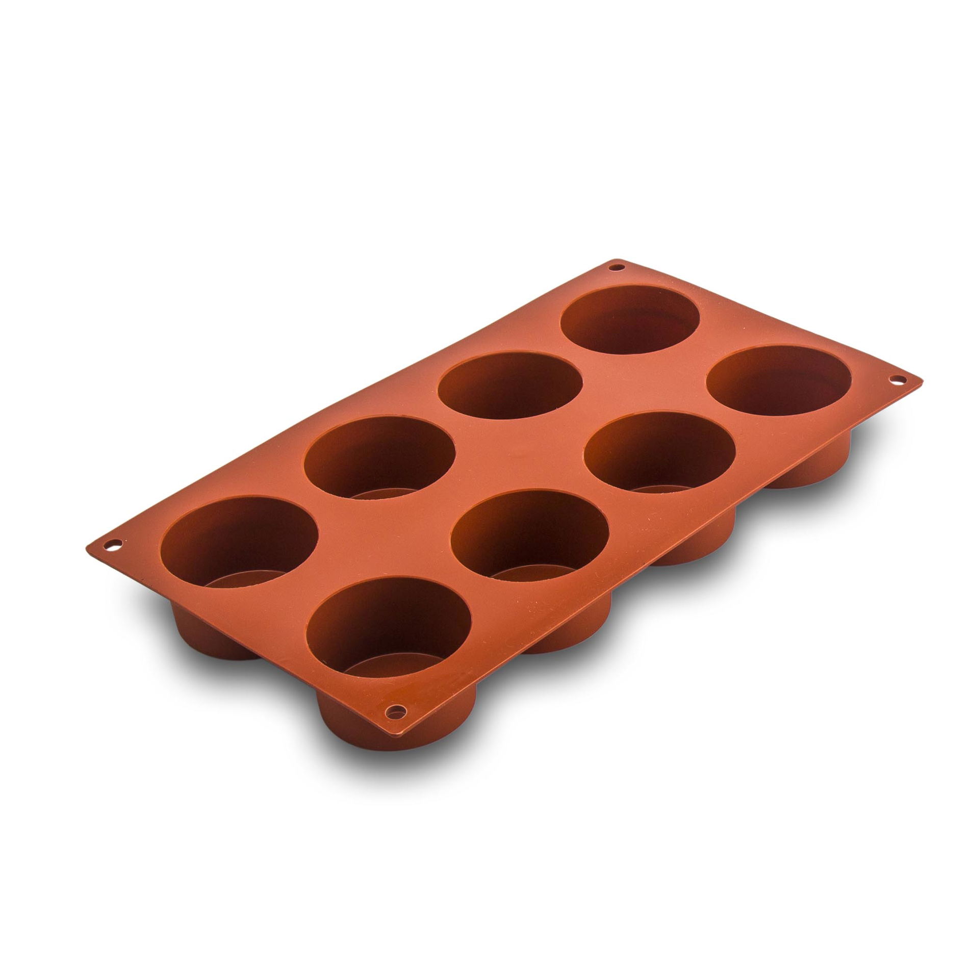 SILIKOMART Classic Cylindro terakota - silikónová forma na pečenie 8 muffinov a koláčikov