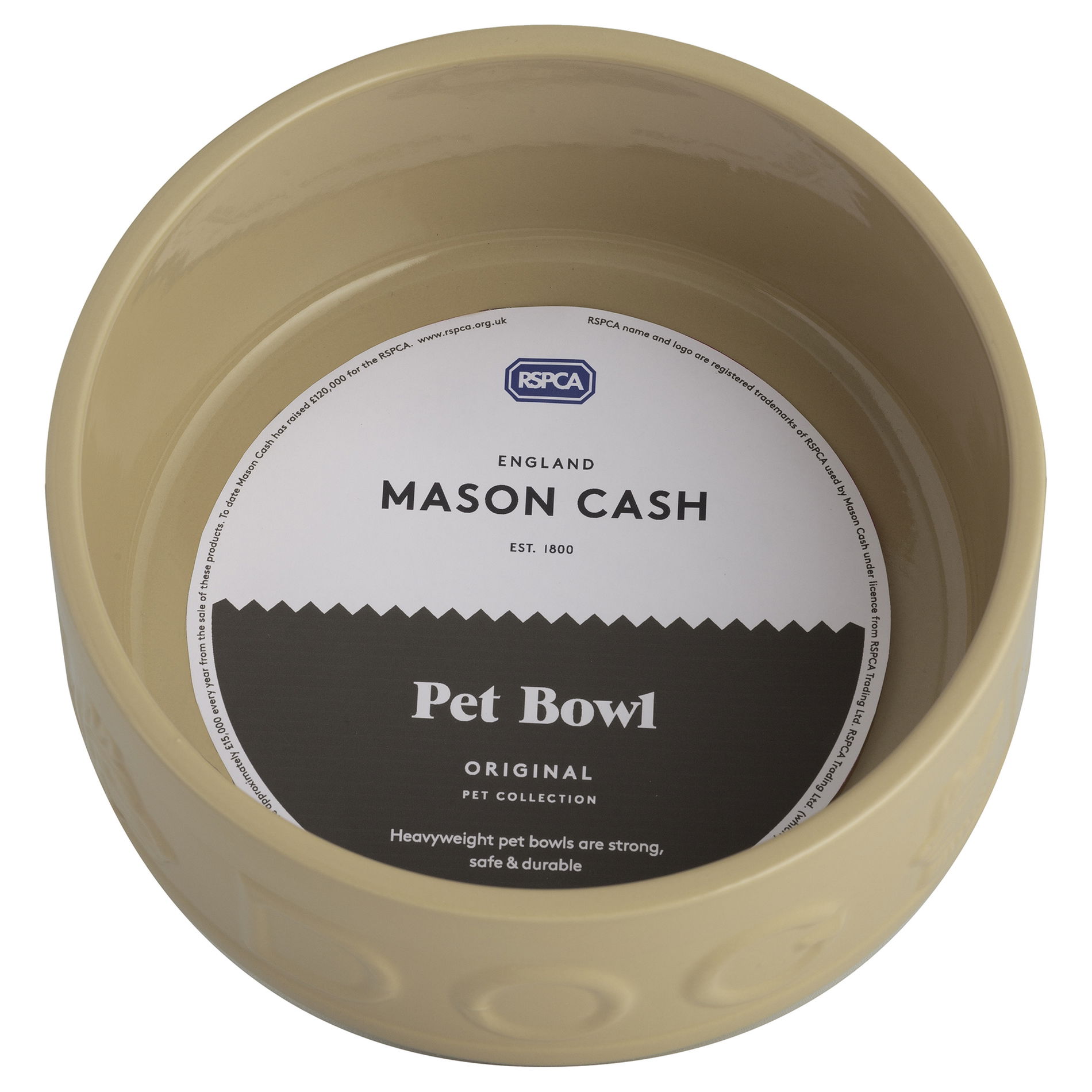 MASON CASH PetWare Dog 20 cm béžová - kameninová miska pro psy