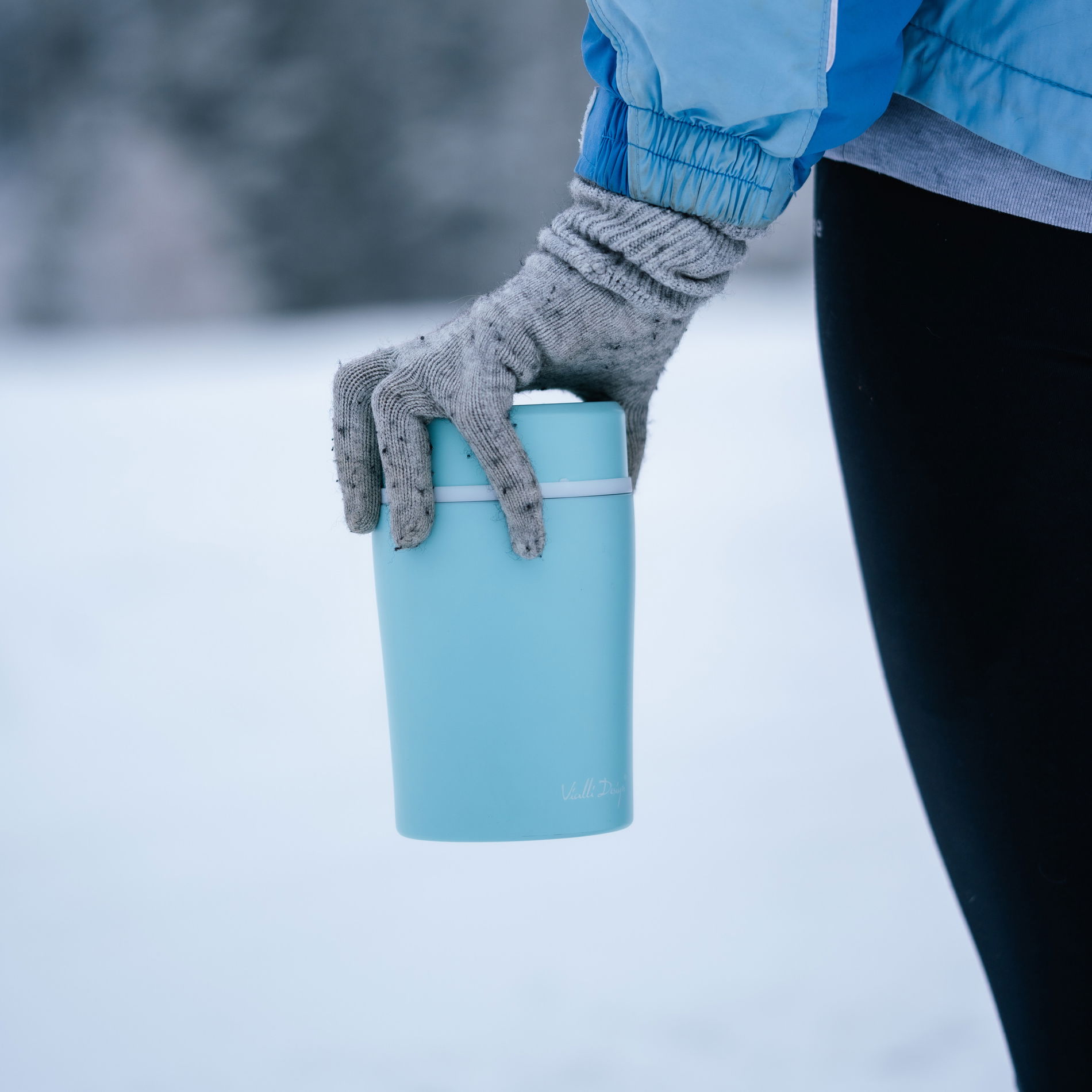 VIALLI DESIGN Fuori 0,5 l mátová – nerezová termoska na potraviny