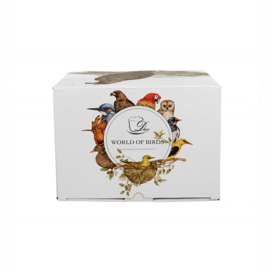 Kubek porcelanowy DUO ANIMALS PTASI ŚWIAT SIKORKI 400 ml