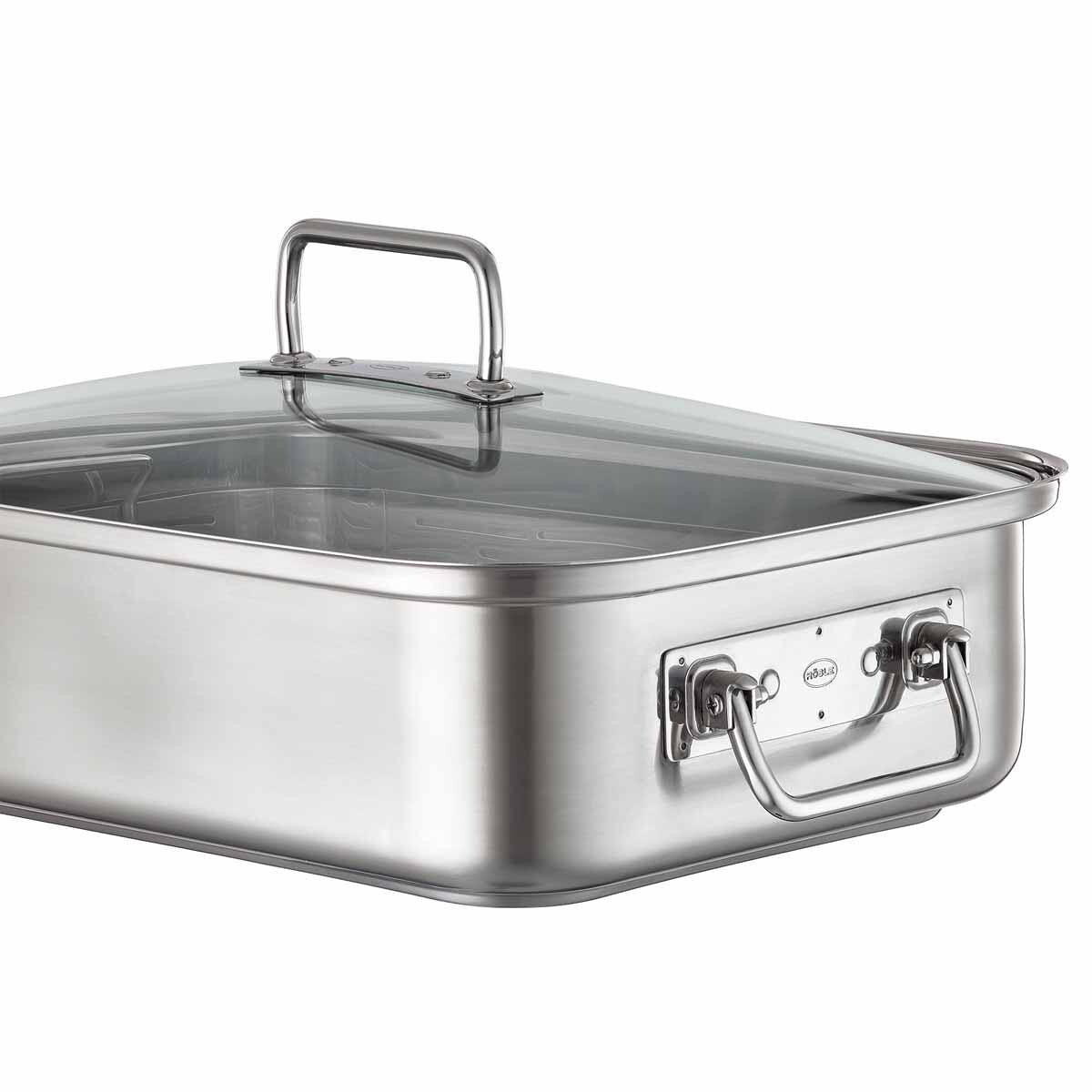 ROESLE Expertiso 6,5 l - nerezový kastrol s poklicí a vložkou pro vaření na páře