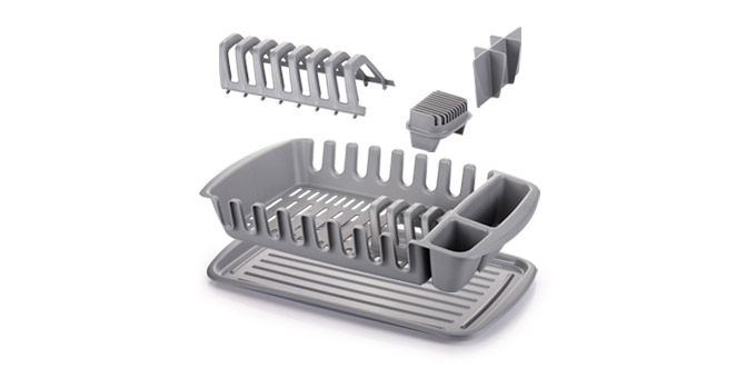 TESCOMA Clean Kit 49 x 29 cm szara - suszarka do naczyń plastikowa