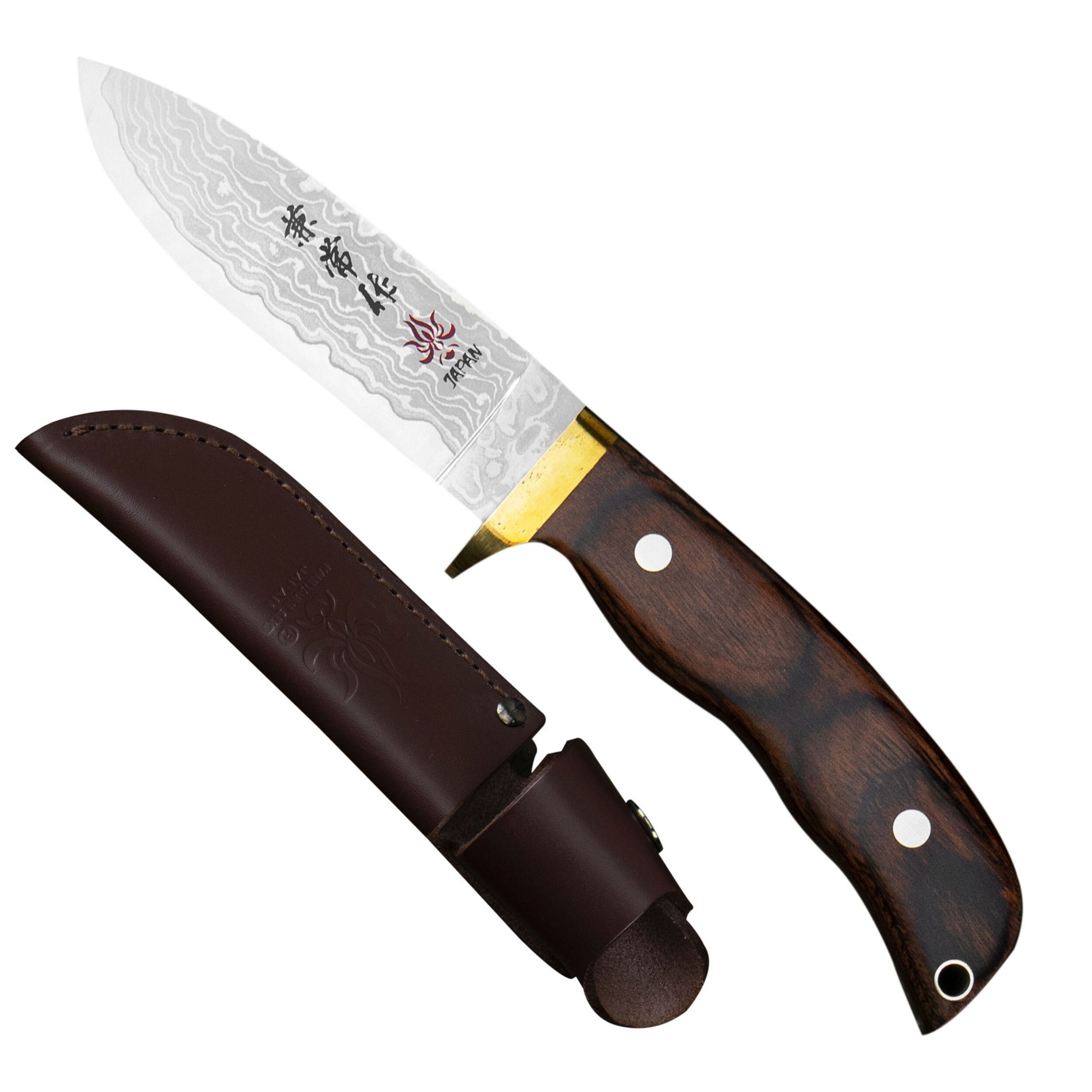 KANETSUNE SEKI Subaru Drop Point 10 cm - japoński nóż survivalowy ze stali nierdzewnej w etui / pochwie