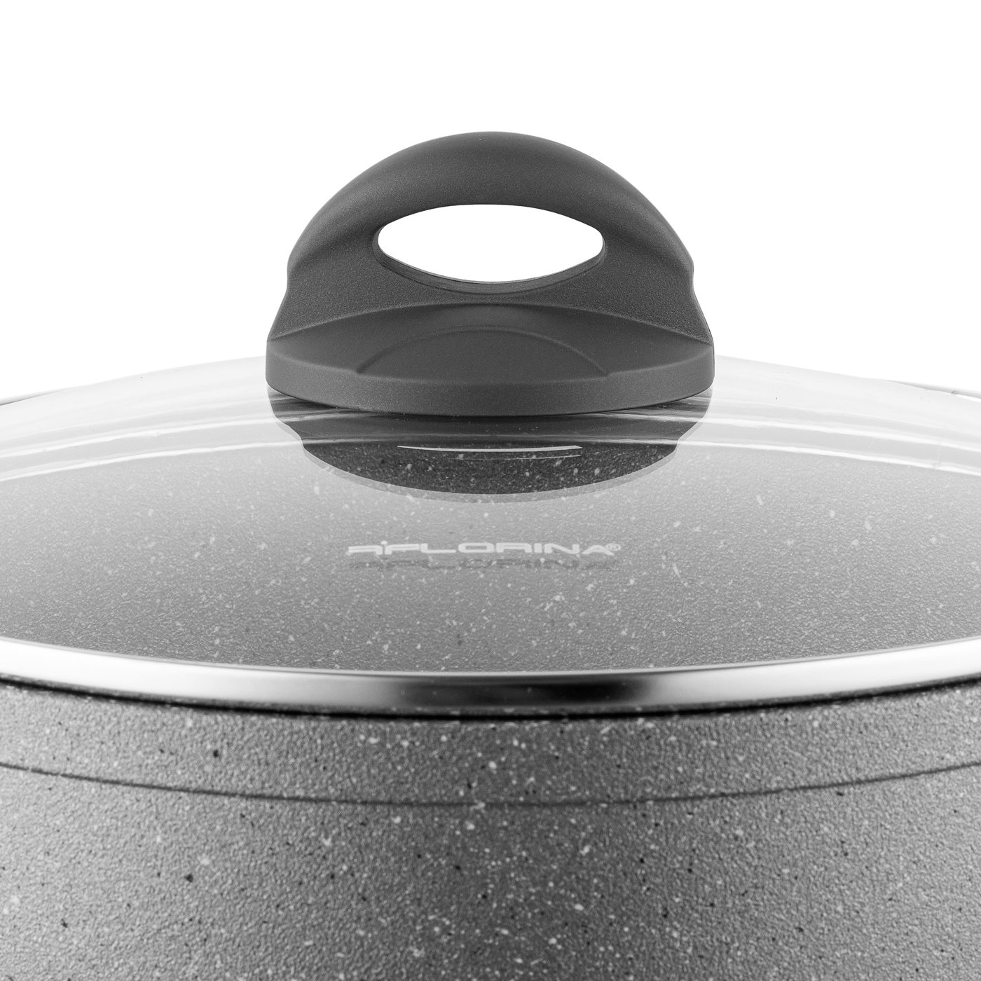 Garnek aluminiowy z pokrywką FLORINA LAVA STONE 3,8 l