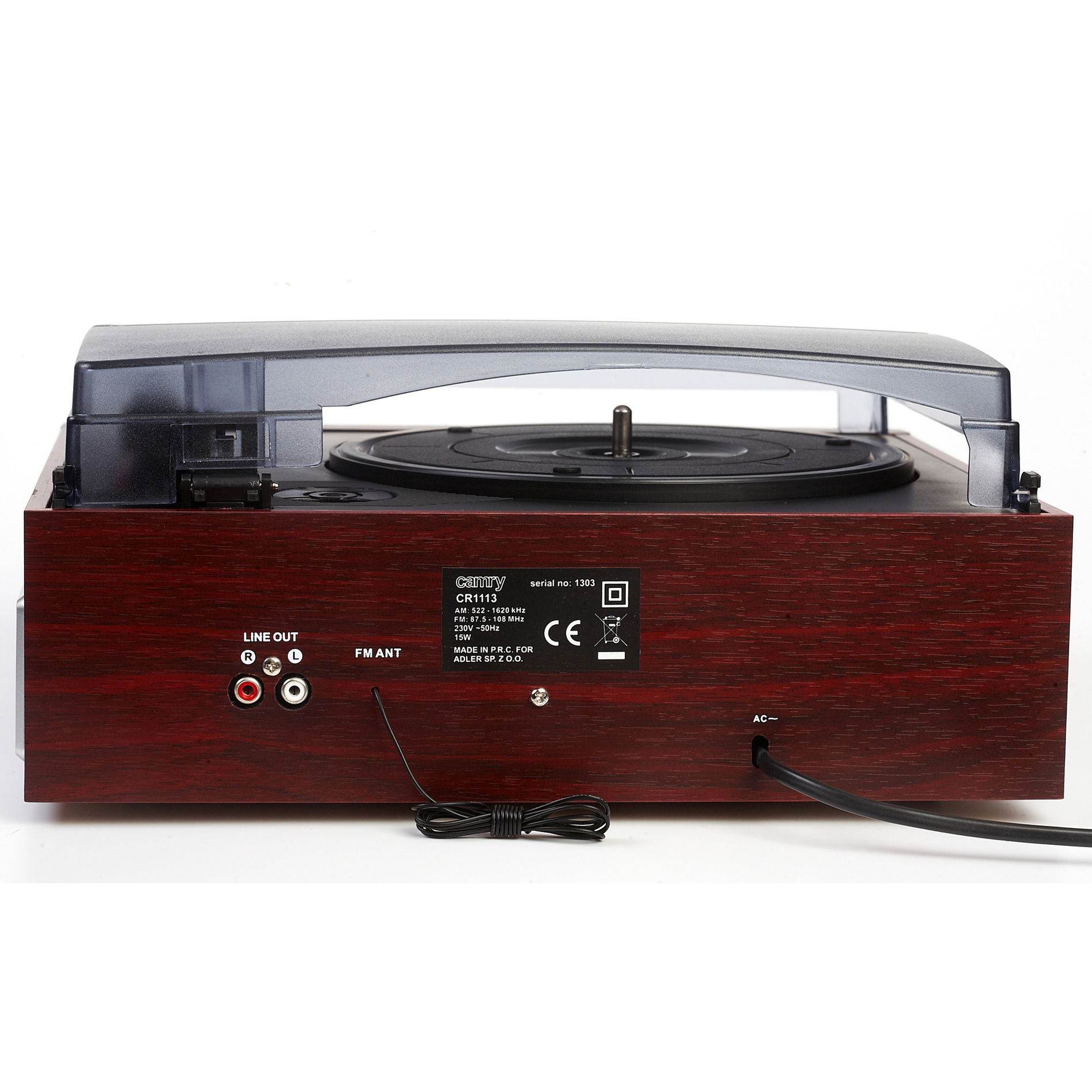 CAMRY Vinyl Sound hnědý - dřevěný gramofon