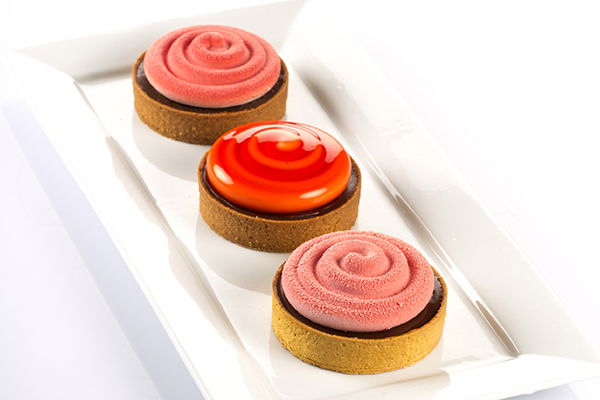 SILIKOMART TarteDecor Kit Mini Tarte Twist 6 ks černé - plastové formy / prsteny na koláče
