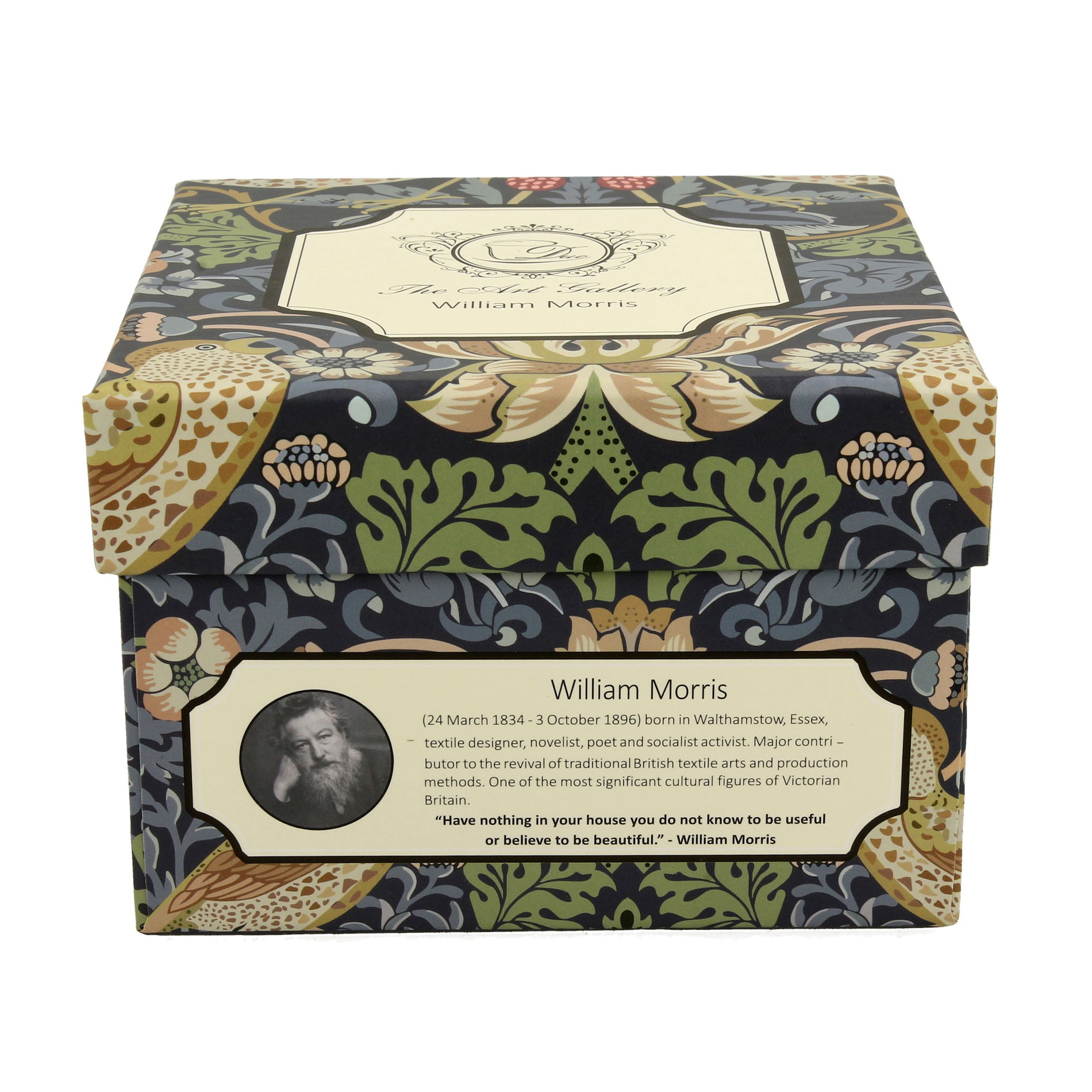 DUO Art Gallery By William Morris Strawberry Thief 90 ml 2 szt. wielokolorowe - filiżanki do espresso porcelanowe ze spodkami