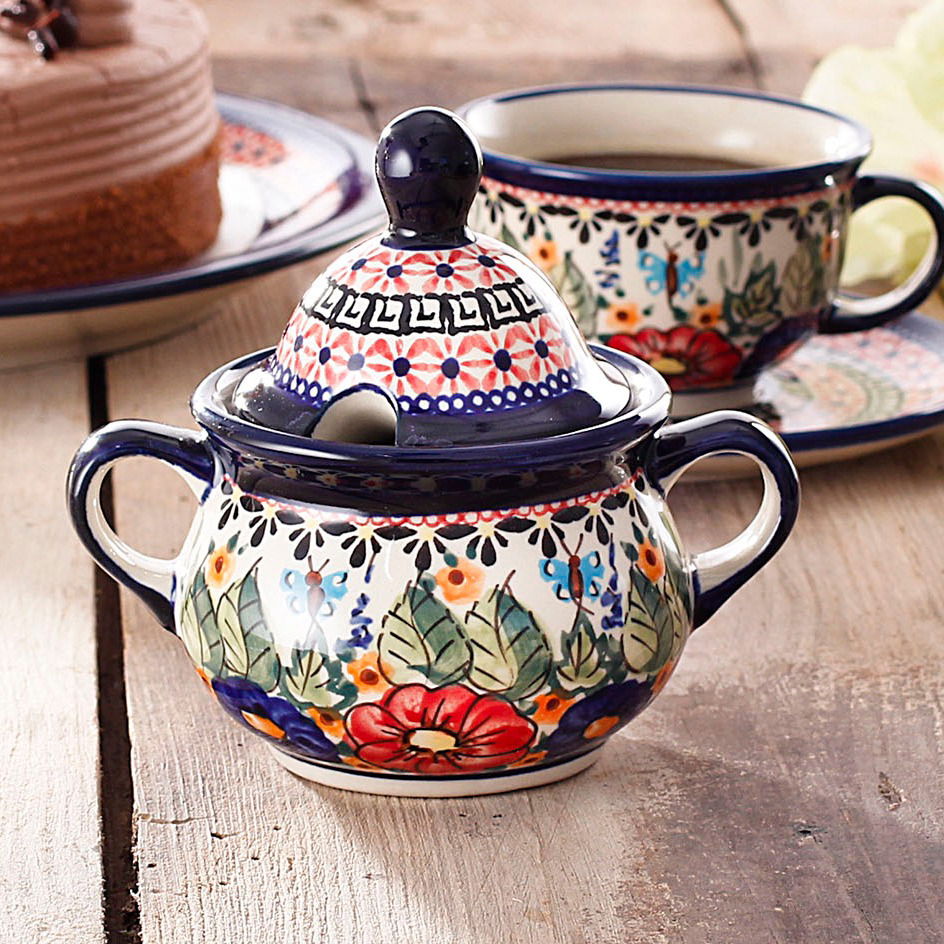 Cukřenka Keramika Boleslaviec 350 ml - dek. 149 ART. (druhý druh)