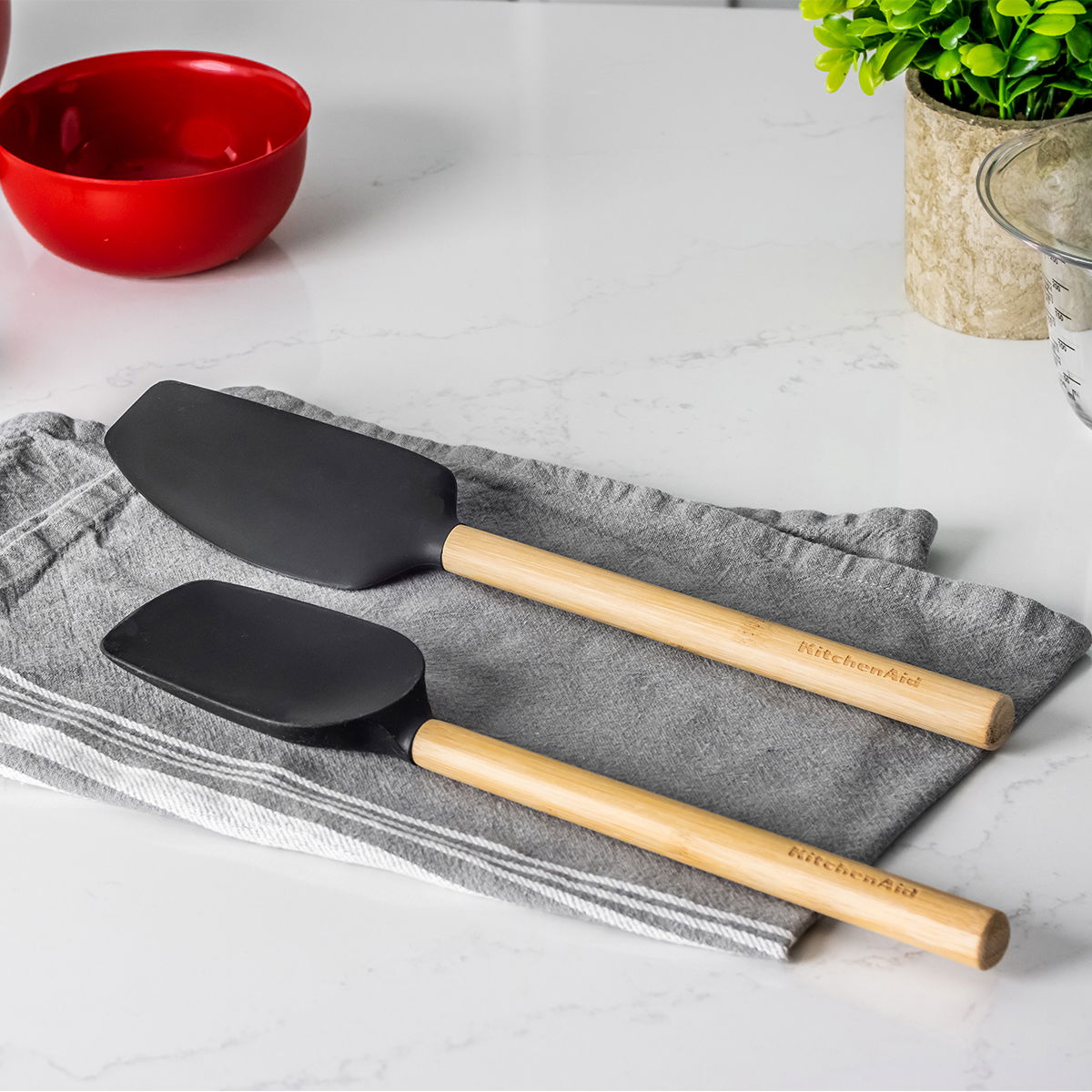 KITCHENAID Classic Bamboo 30 cm - łyżka kuchenna silikonowa