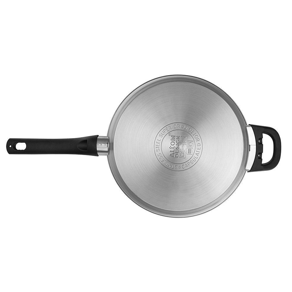 Pánev z nerezové oceli s poklicí 24 cm