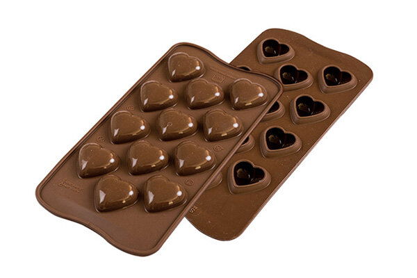 SILIKOMART 3D srdce - silikonová forma na čokoládu a pralinky