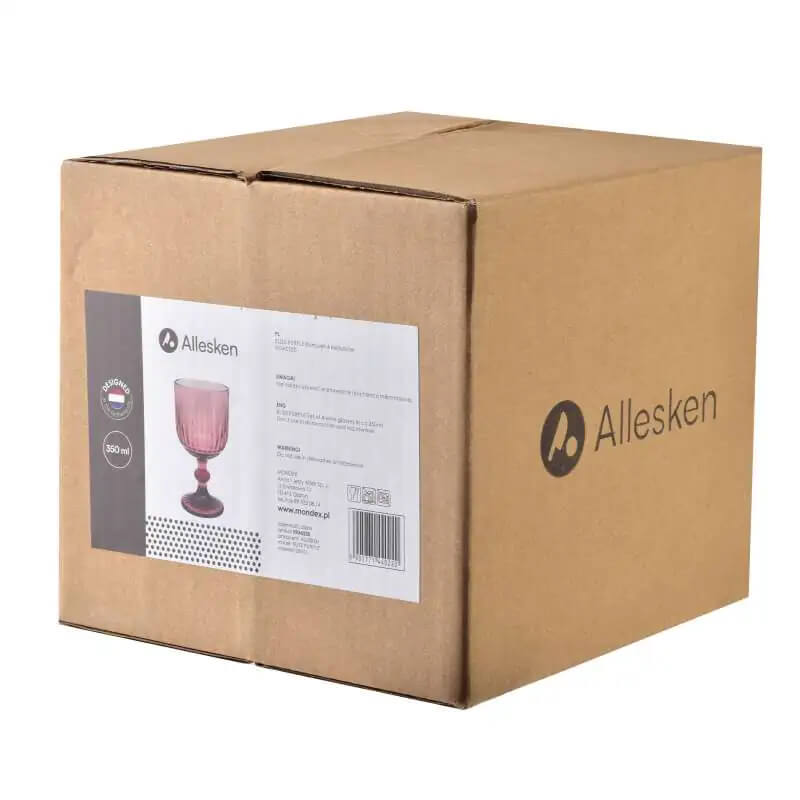 Kieliszki do napojów ELISE PURPLE 350 ml 4 szt.