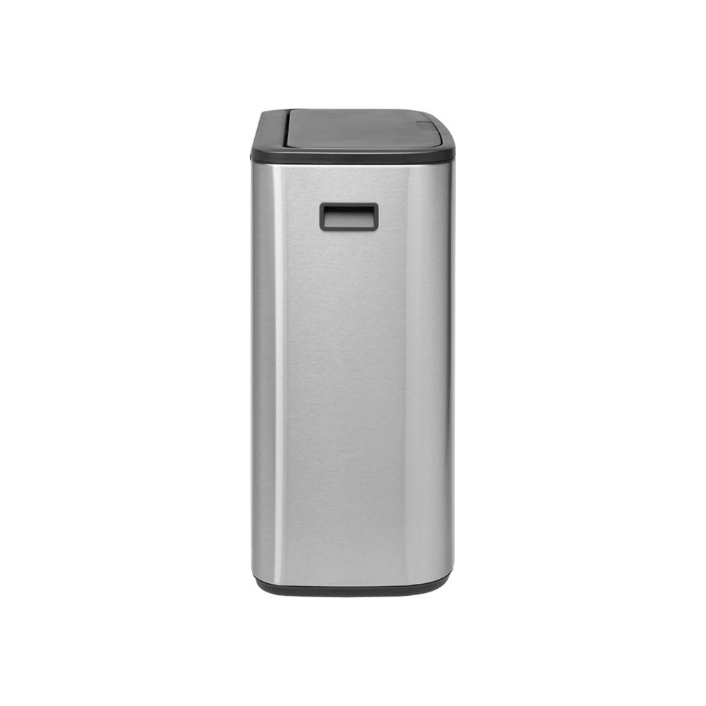 BRABANTIA Touch Bin Bo 2 x 30 l strieborný - kôš na triedenie odpadu z nerezovej ocele s dvoma komorami