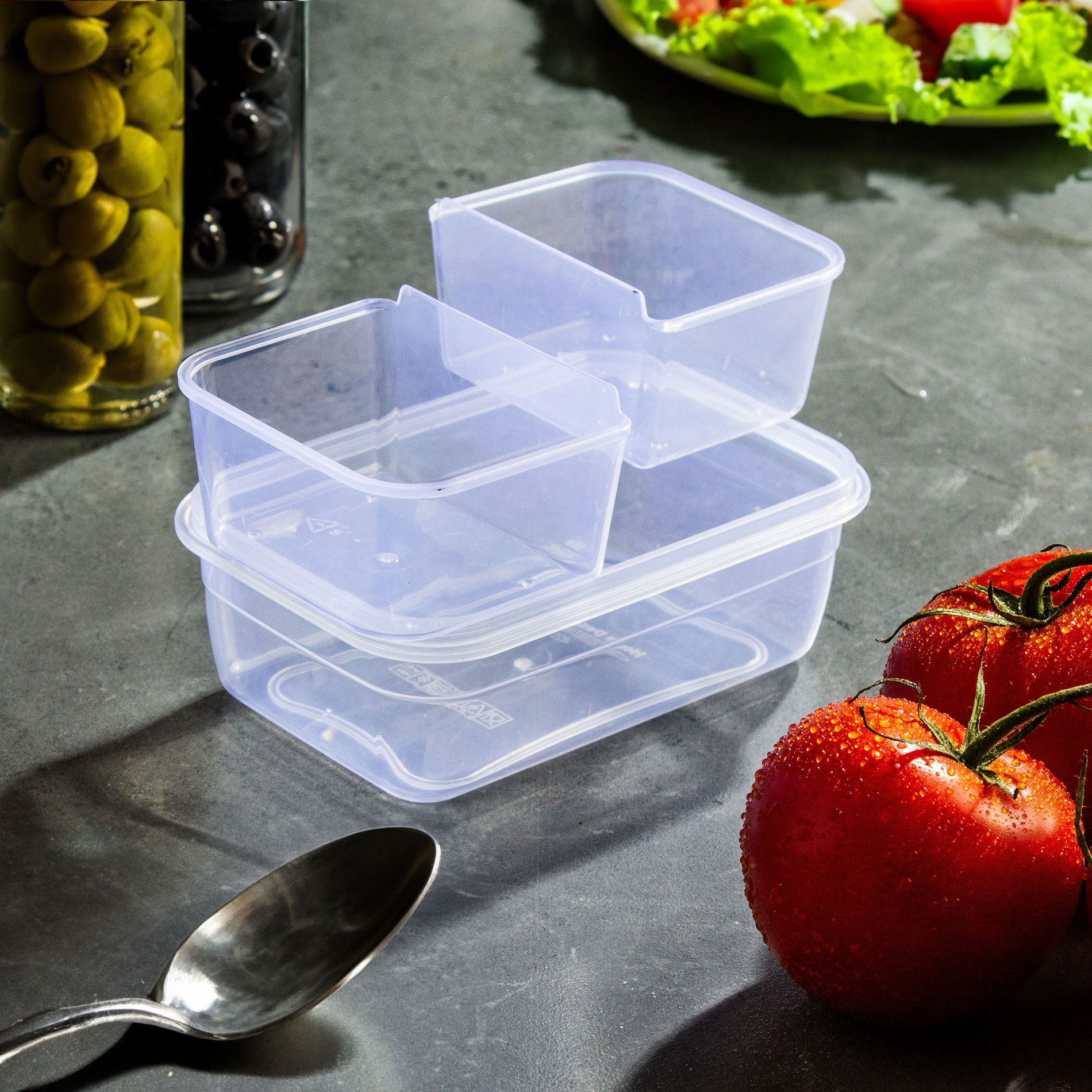 Pojemnik na żywność plastikowy z pokrywką FLORINA FRESH BOX 0,4 l
