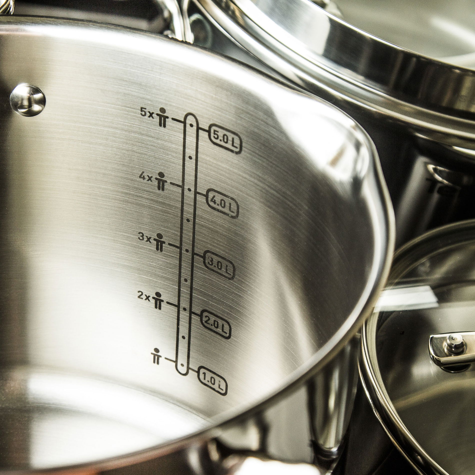TEFAL Duetto Plus - sada 5 nerezových hrnců s pokličkami