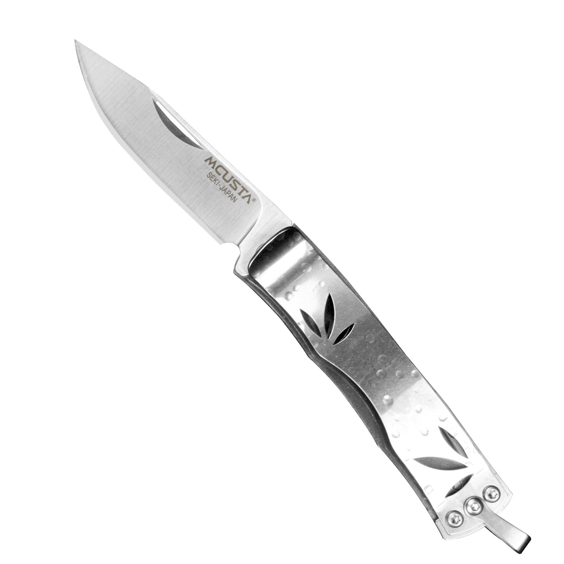 MCUSTA Neckknife Bamboo Corian 5,5 cm - japoński nóż survivalowy składany ze stali nierdzewnej