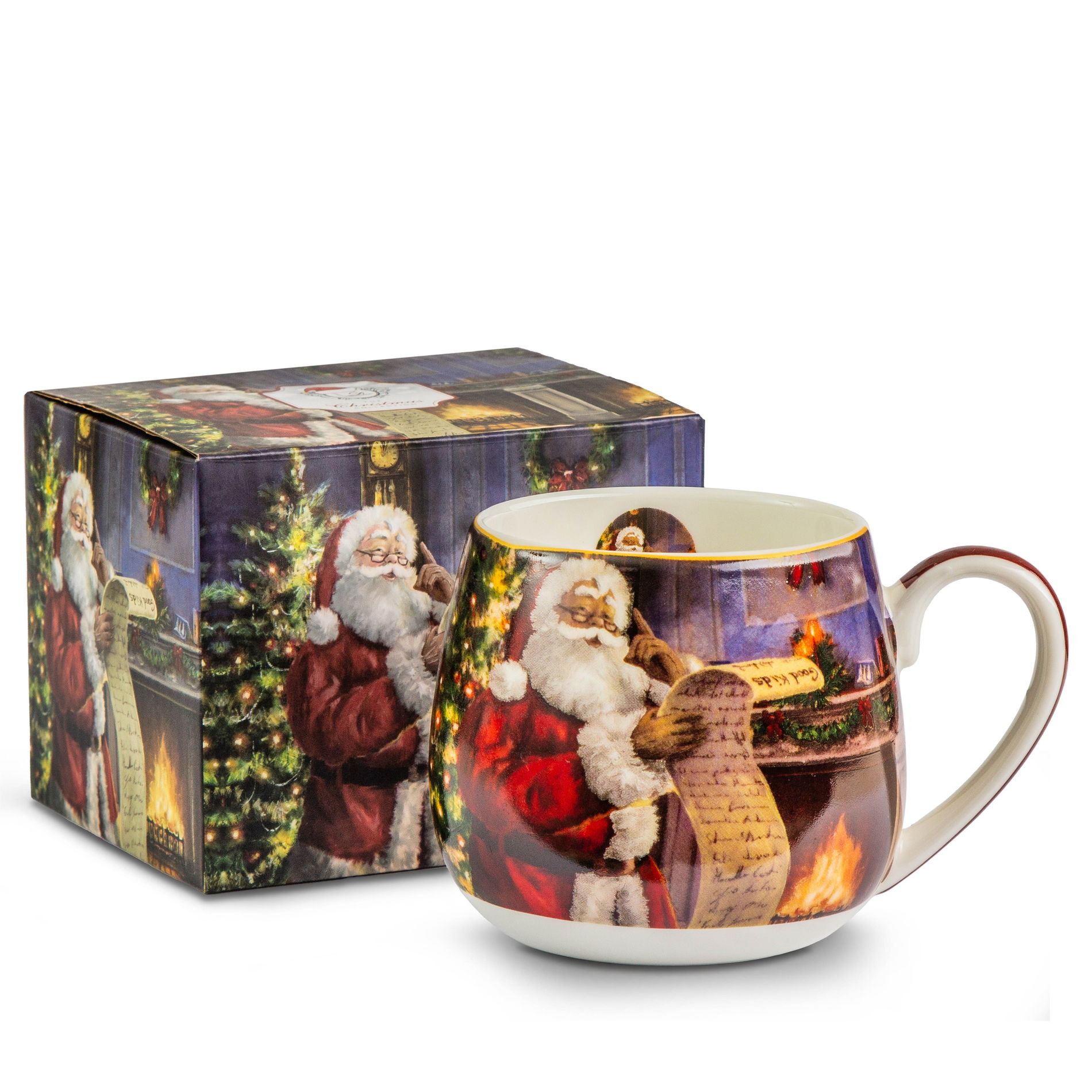 Kubek świąteczny porcelanowy DUO SANTA LETTER 430 ml
