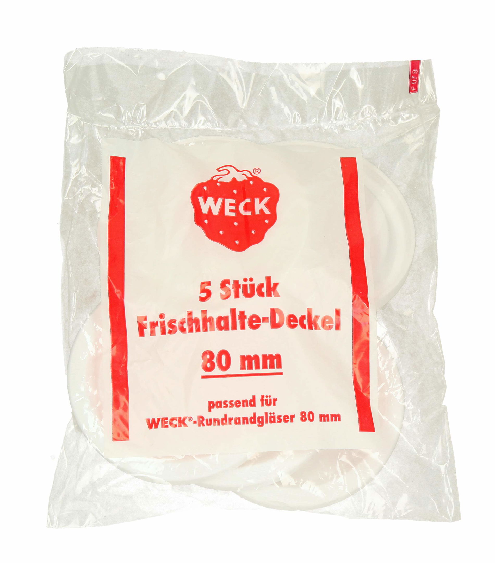 WECK Udržiavaj čerstvé 9 cm 5 ks - plastové viečka na poháre a fľaše