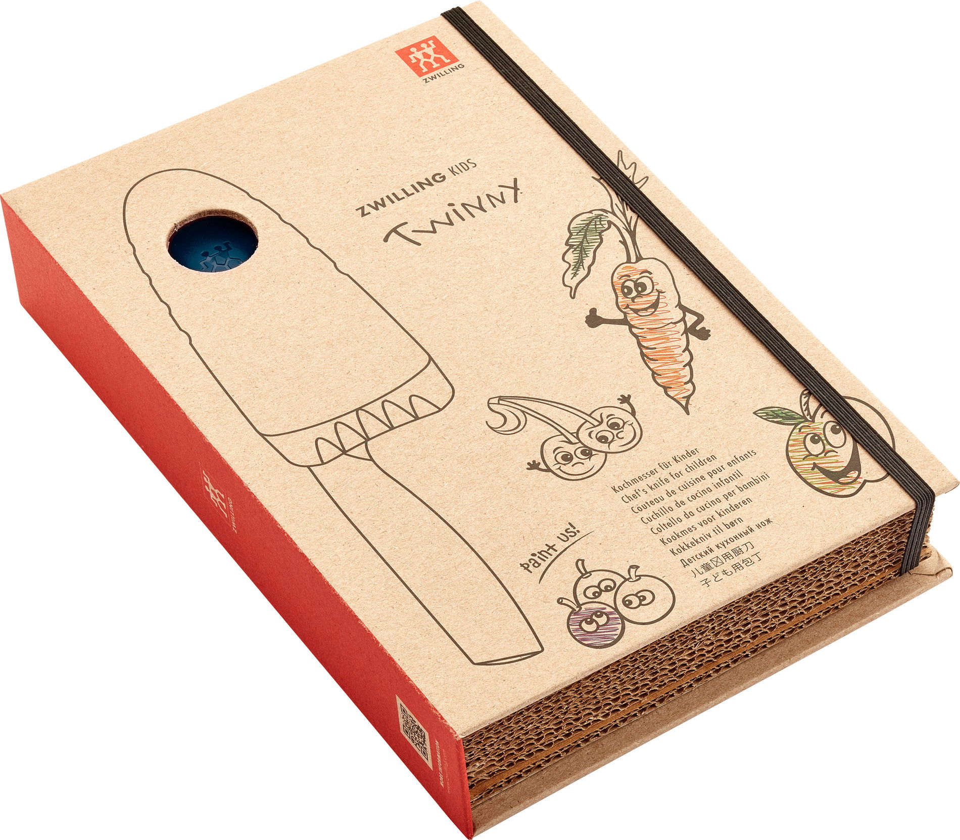 ZWILLING Twinny 10 cm modrý - nůž šéfkuchaře z nerezové oceli z osłonką