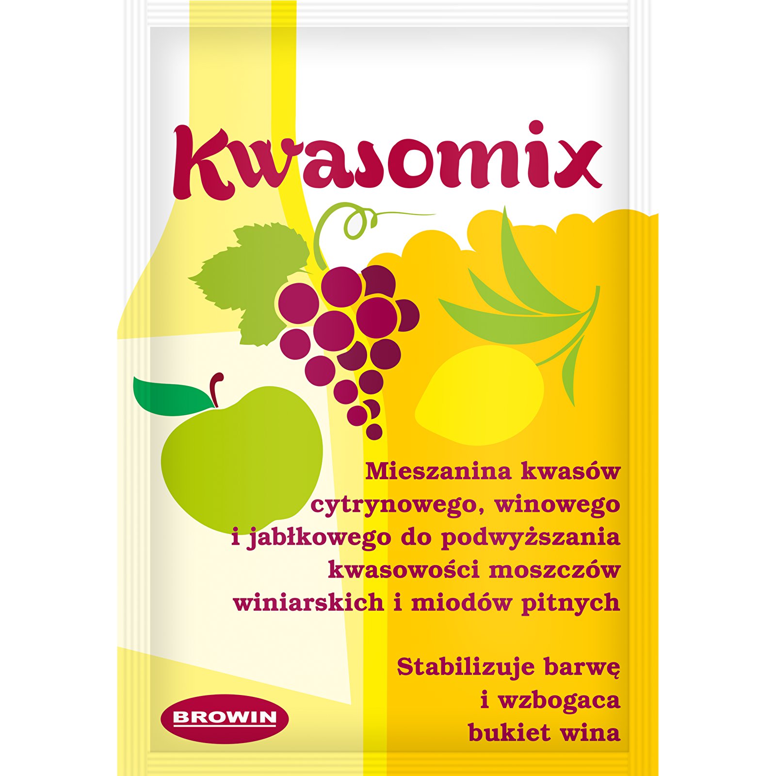 BROWIN Kwasomix 15 g - regulator kwasowości do wina
