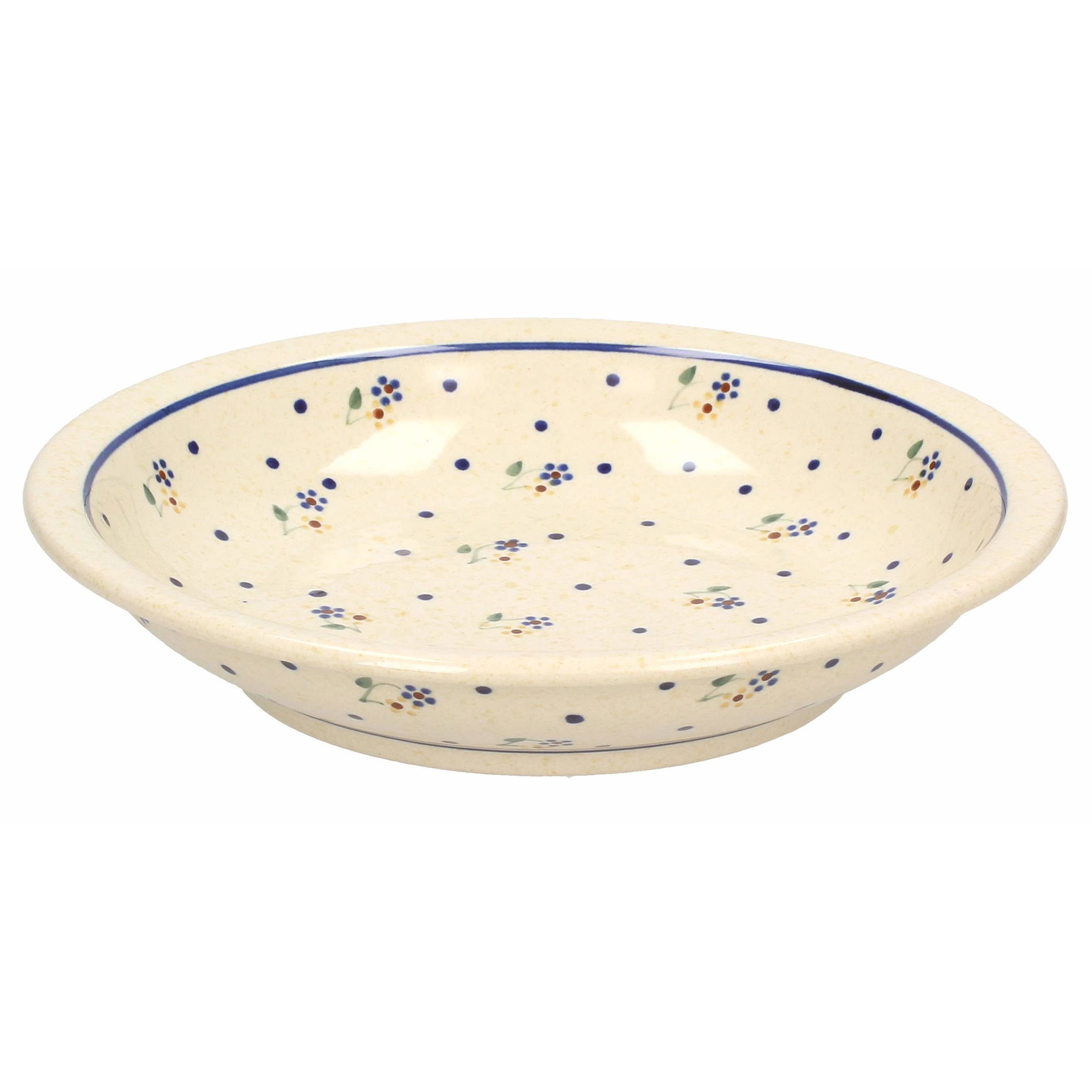 Hluboký jídelní talíř Keramika Bolesławiec 22 cm - dek. 111 (druhý druh)
