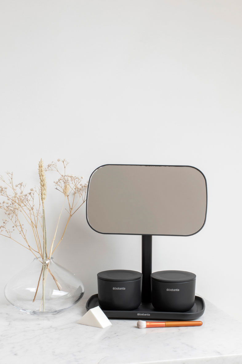 BRABANTIA Renew černá – sada 3 plastových úložných boxů
