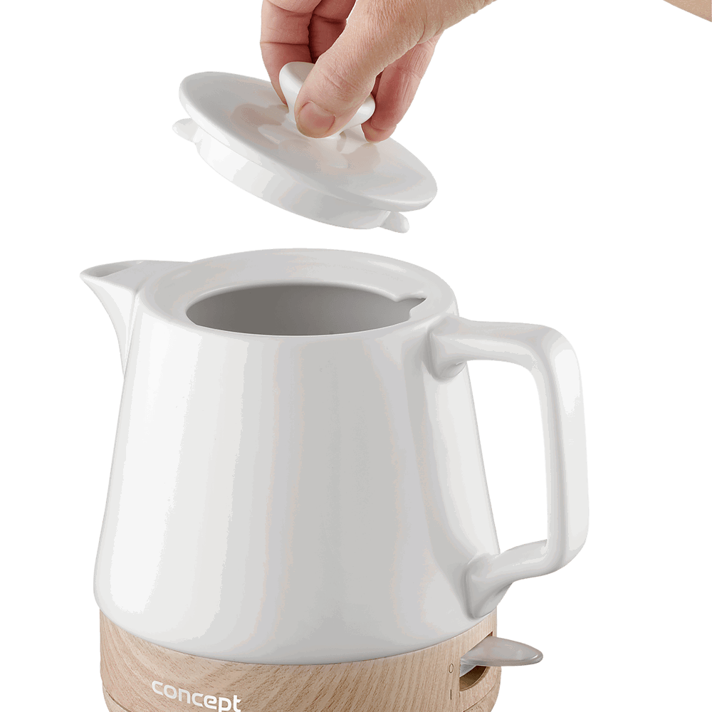 CONCEPT Scandi 1 l bílá – keramická, elektrická varná konvice