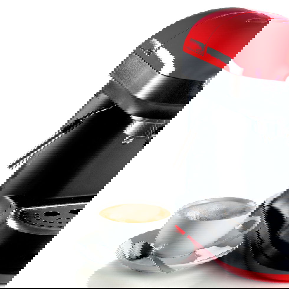 ARIETE Espresso Moderna 1080 W červeno-černý - kovový tlakový kávovar