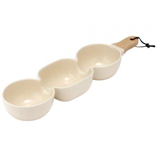 LADELLE Classic Serve Sticks biela - miska na omáčky a občerstvenie z porcelánu