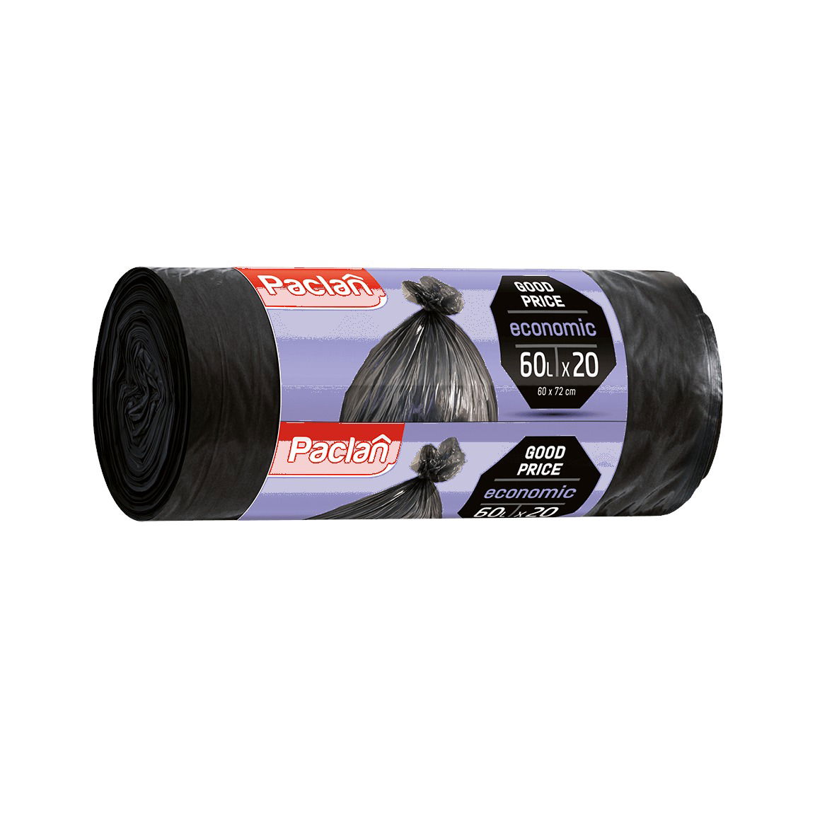 Sáčky na odpadky PACLAN ECONOMIC HD 60 l 20 ks.