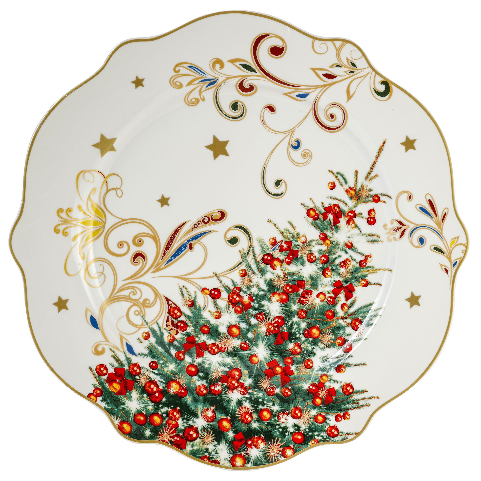 Vianočný porcelánový tanier na večeru 27 cm
