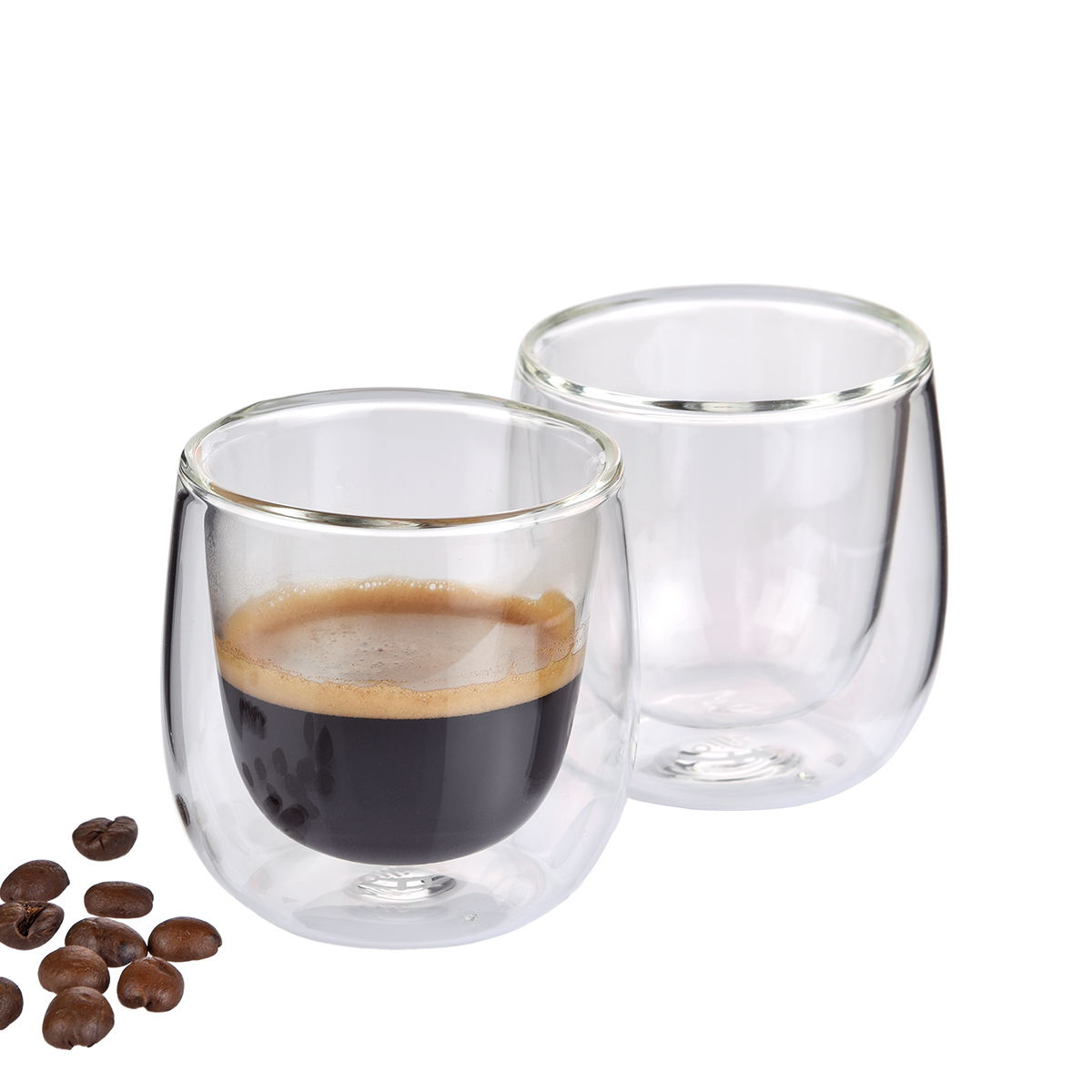 CILIO Verona 2 ks - dvoustěnná skleněná termo sklenice na espresso