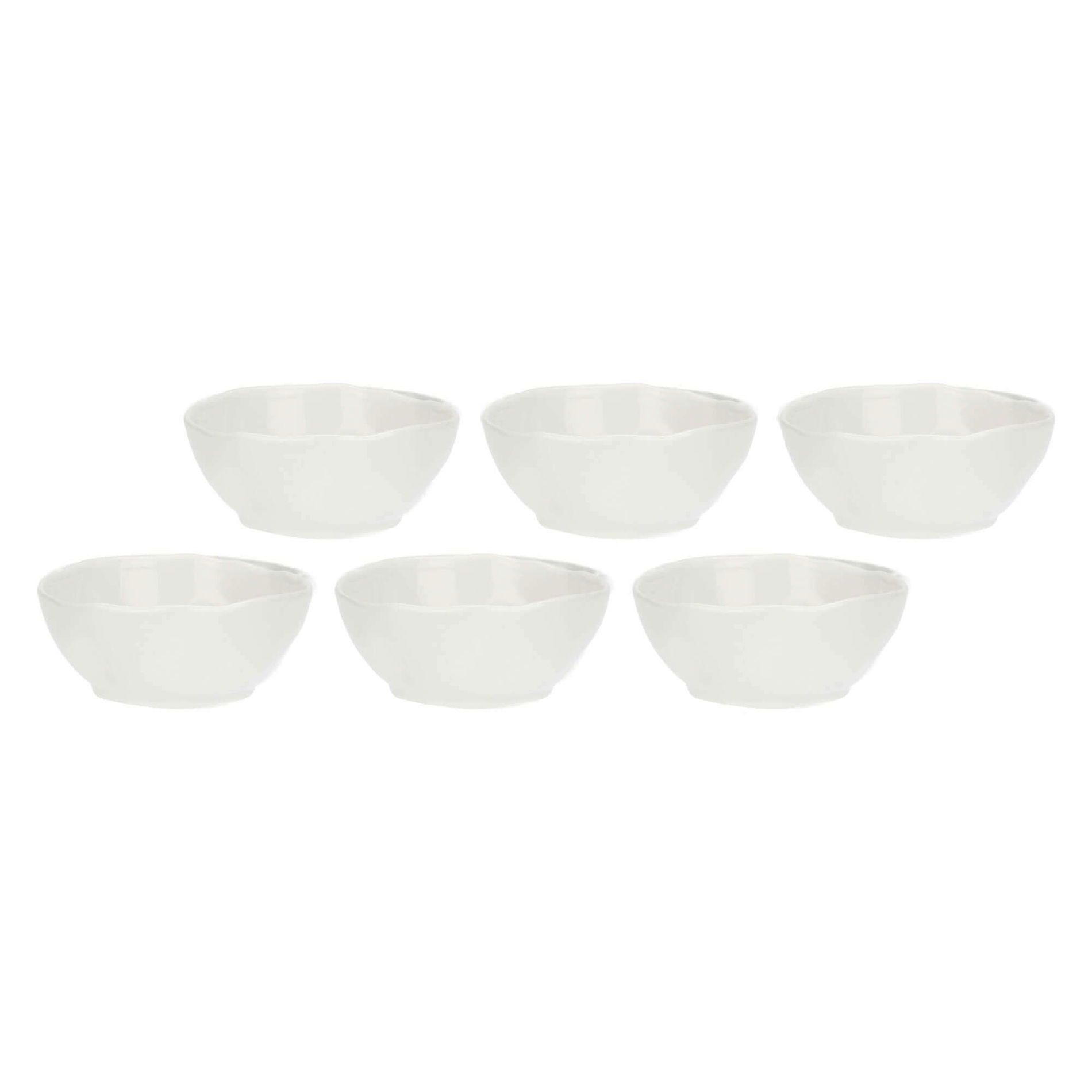 LA PORCELLANA BIANCA LUNIA 6 ks 12 cm - sada porcelánových misiek do umývačky riadu, biela