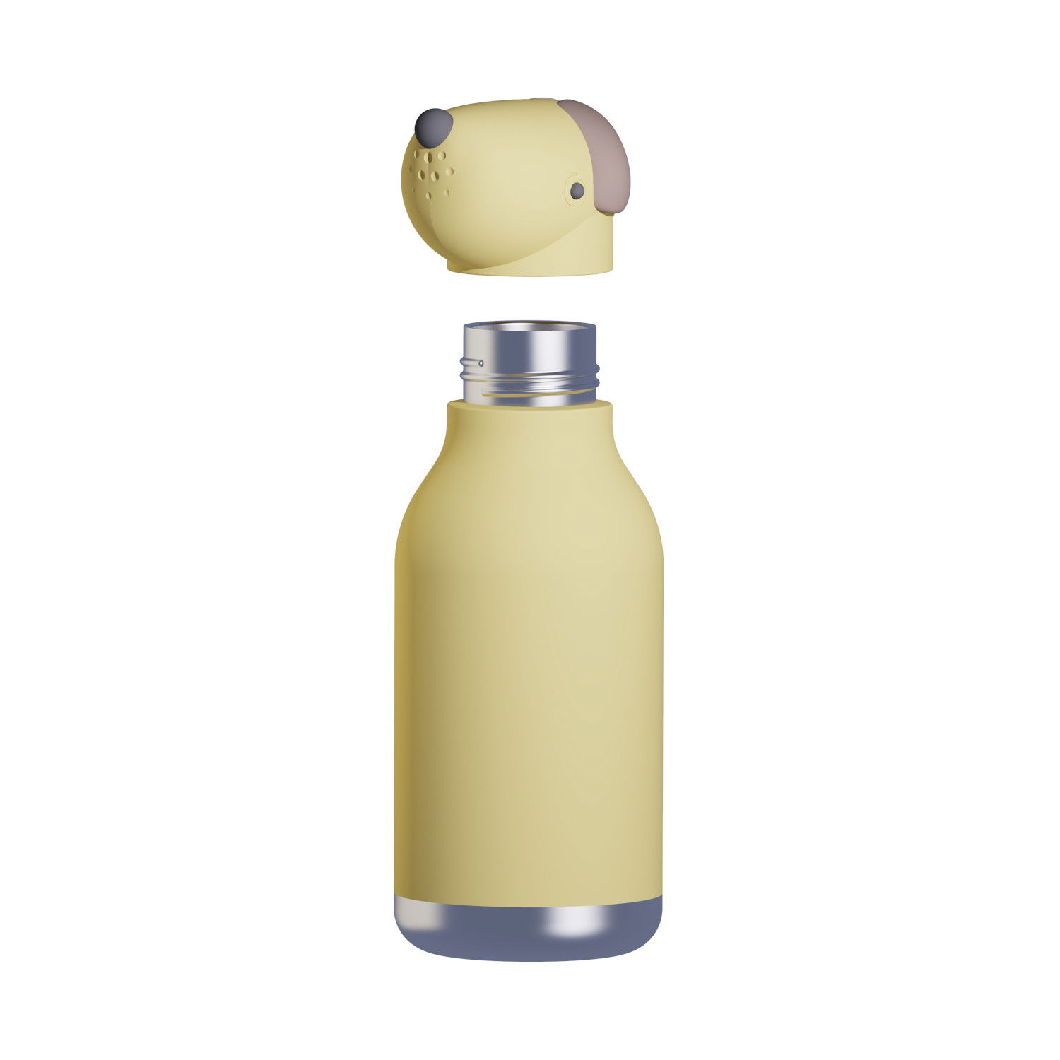 ASOBU Bestie Bottle Dog 0,46 l - butelka termiczna dla dzieci ze słomką