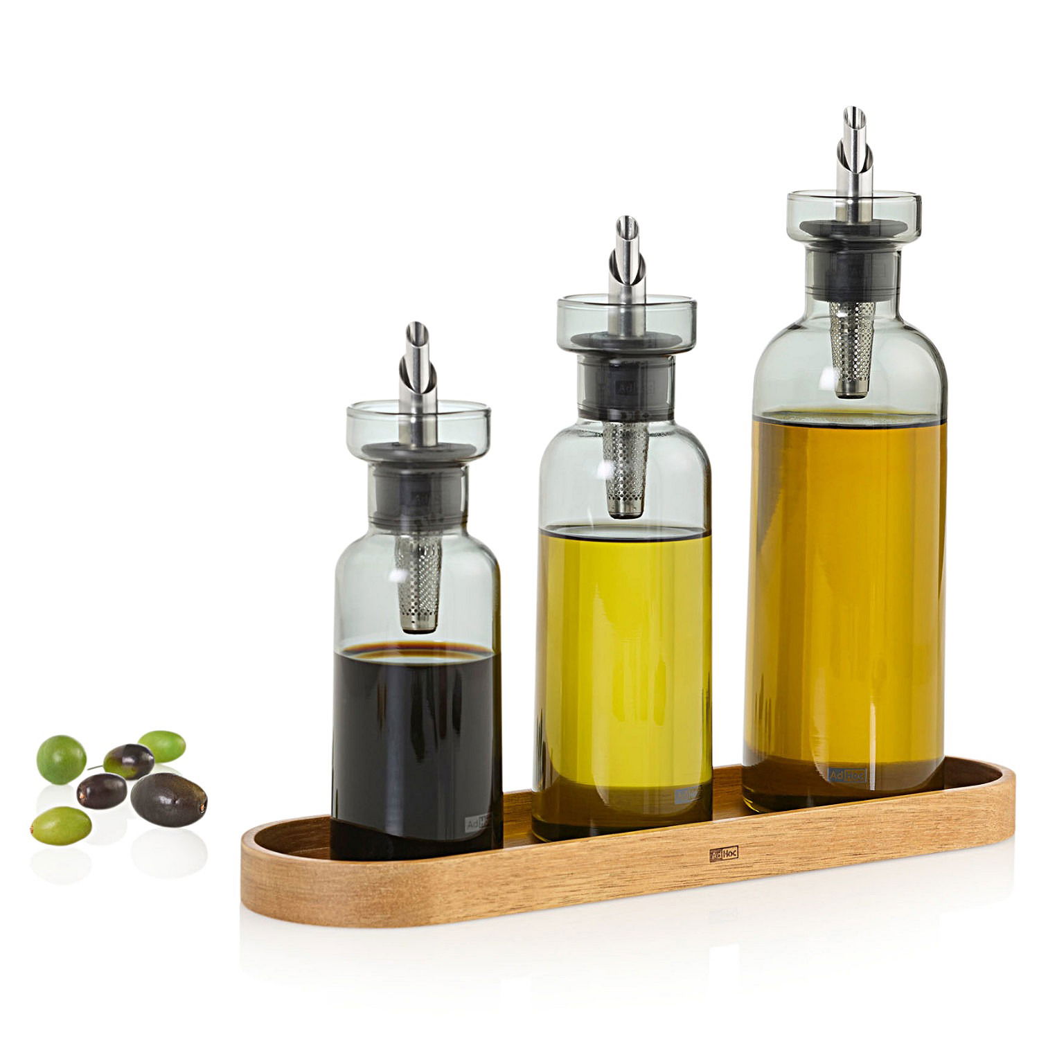 ADHOC Aroma Pour 300 ml - skleněný nádoba (láhev) na olej a ocet s dávkovačem