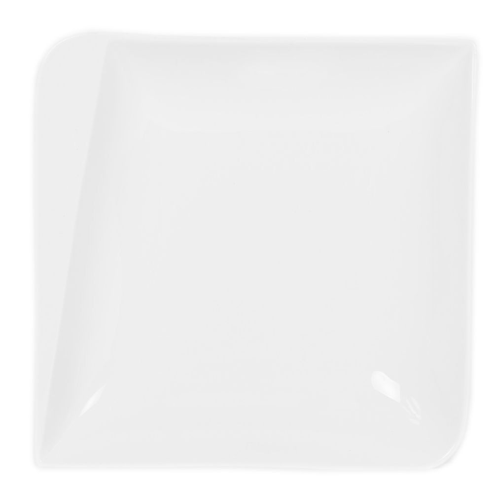 Porcelánový hluboký obědový talíř HOME DELUX QUATRE bílý 21 x 21 cm