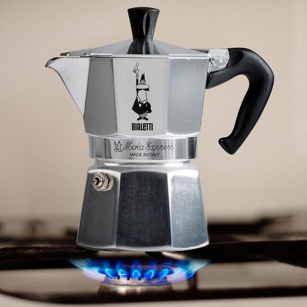 BIALETTI Moka Express na 3 filiżanki espresso (3 tz) - zestaw włoska kawiarka aluminiowa ciśnieniowa z kawą Perfetto Moka Classico 250g