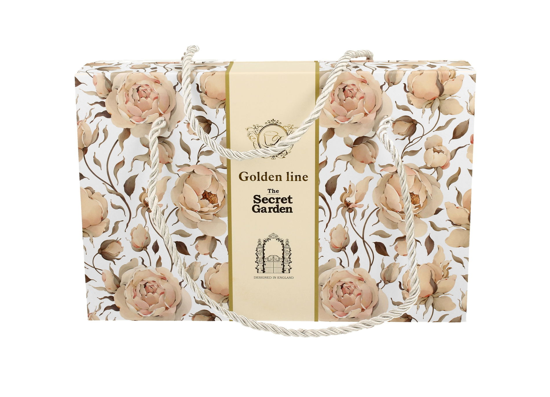 Porcelánové šálky na espresso s tanierikmi DUO THE SECRET GARDEN ENGLISH ROSES 90 ml 2 ks.
