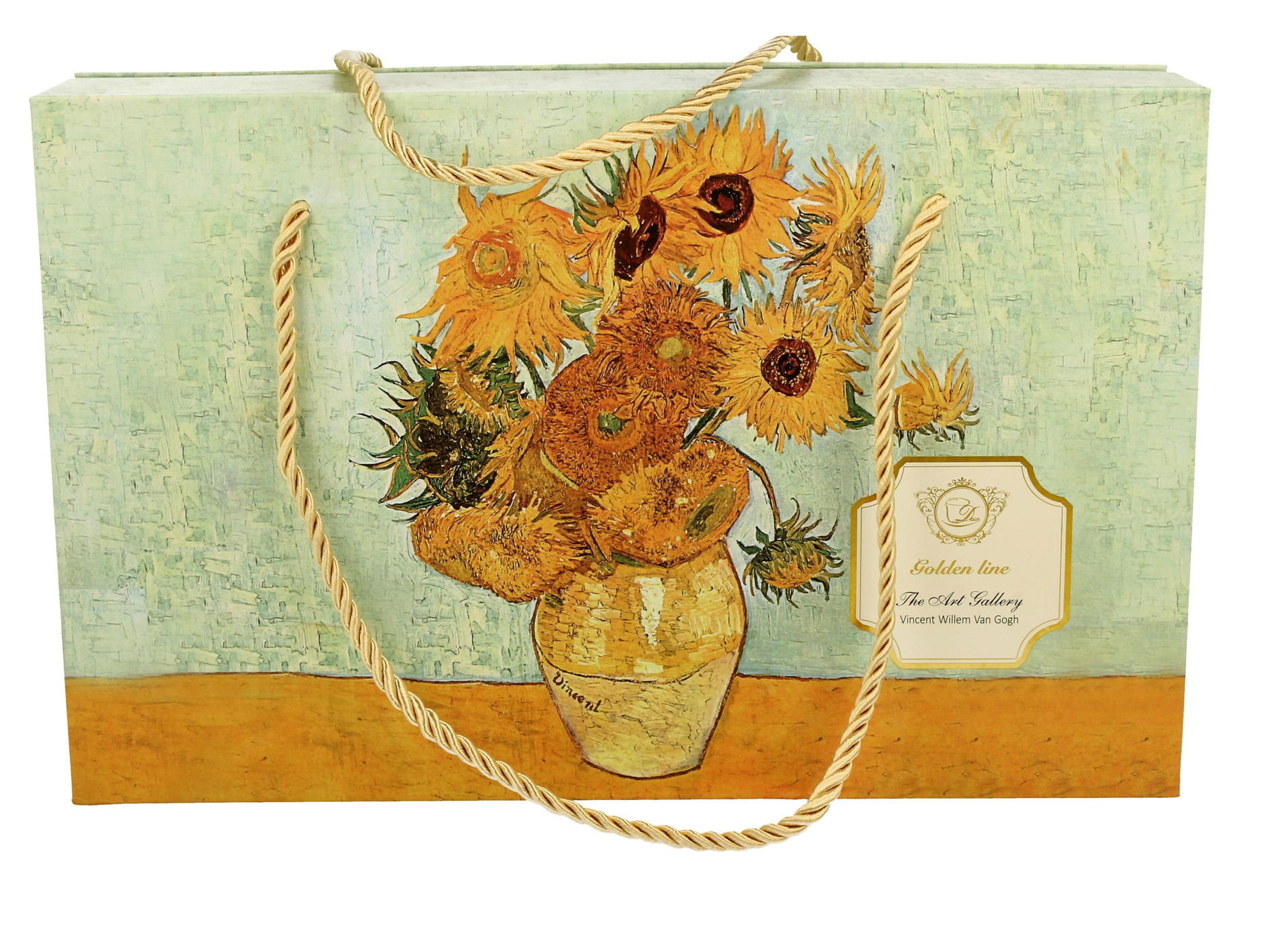Porcelánové šálky na kávu a čaj s podšálky DUO ART GALLERY SLUNEČNICE OD V. VAN GOGHA 220 ml 2 ks.