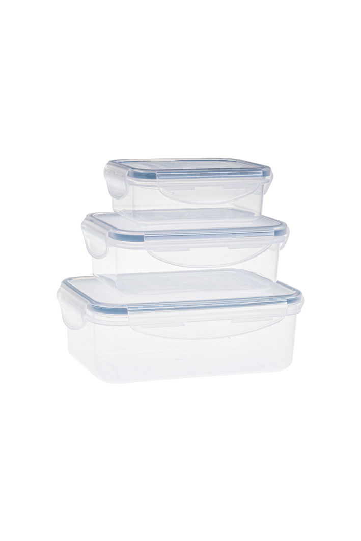 TESCOMA Freshbox II 3 szt. - zestaw pojemników na żywność hermetycznych plastikowych