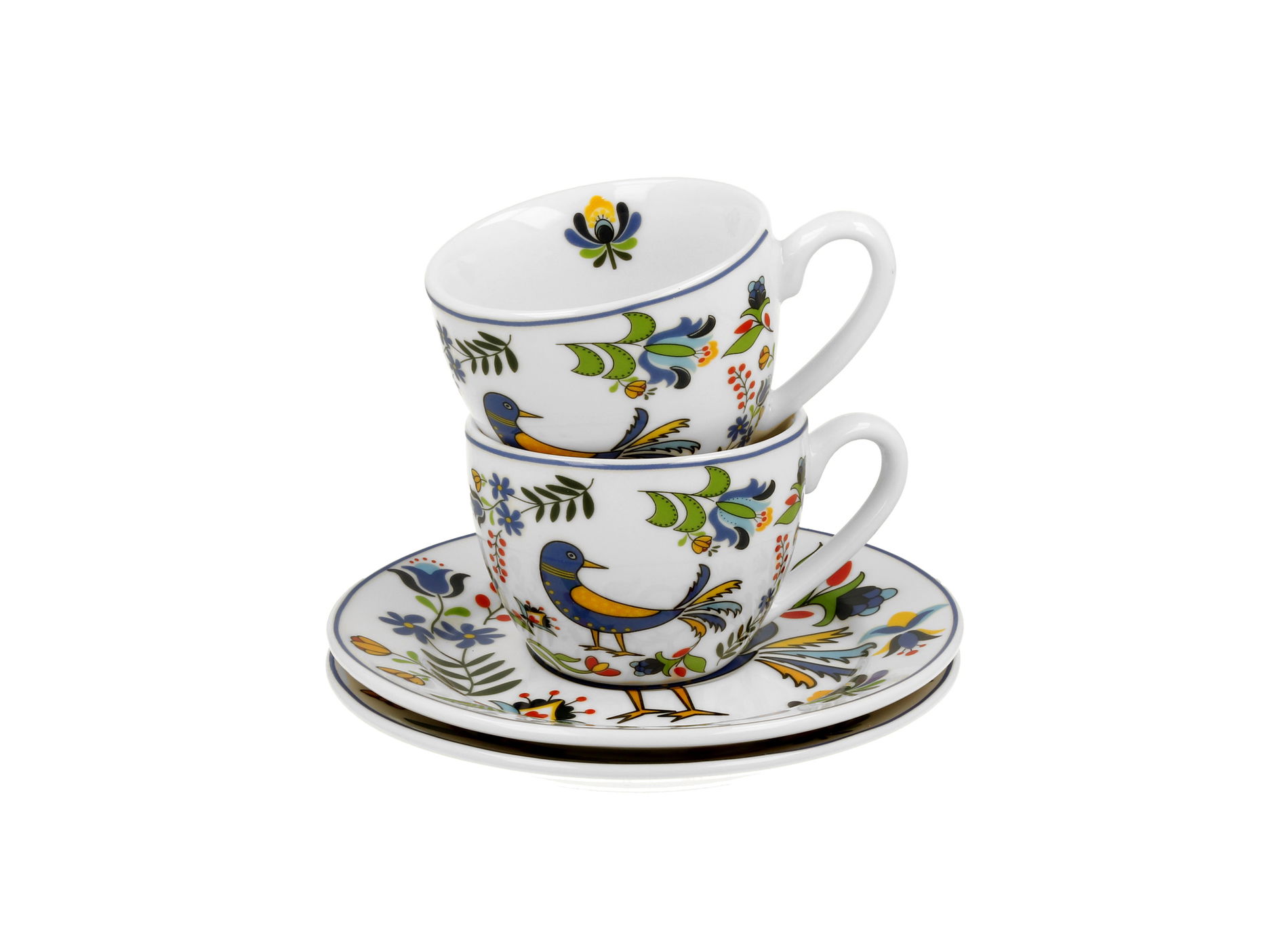 Filiżanki do espresso porcelanowe DUO ETNO PTASZEK KASZUBSKI 90 ml 2 szt.