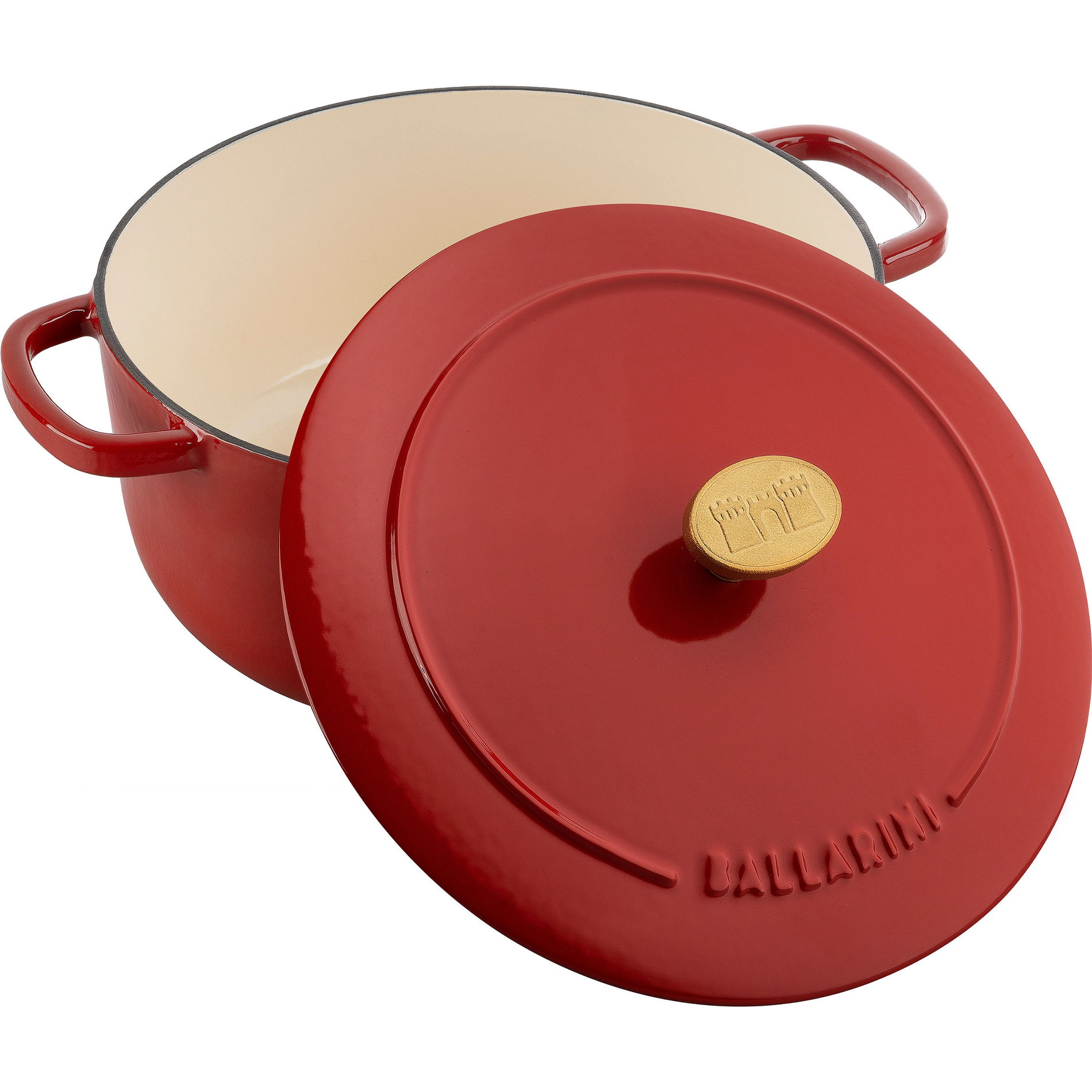 BALLARINI Bellamonte 2,6 l červený - litinový hrnec s poklicí