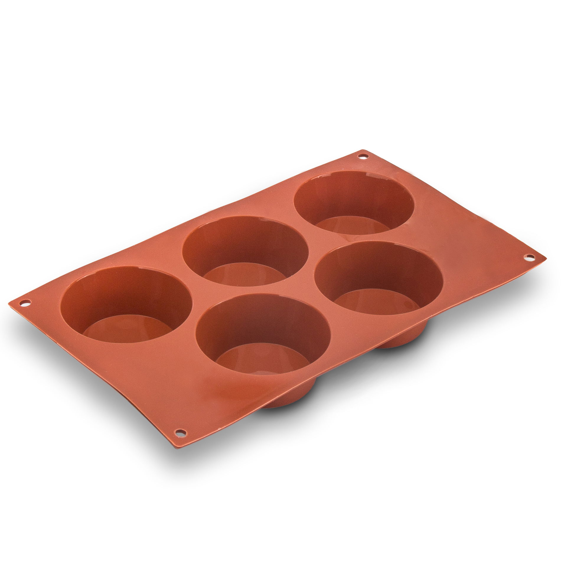 SILIKOMART Classic Muffin terakota - silikonová forma (plech) na muffiny (5 ks)