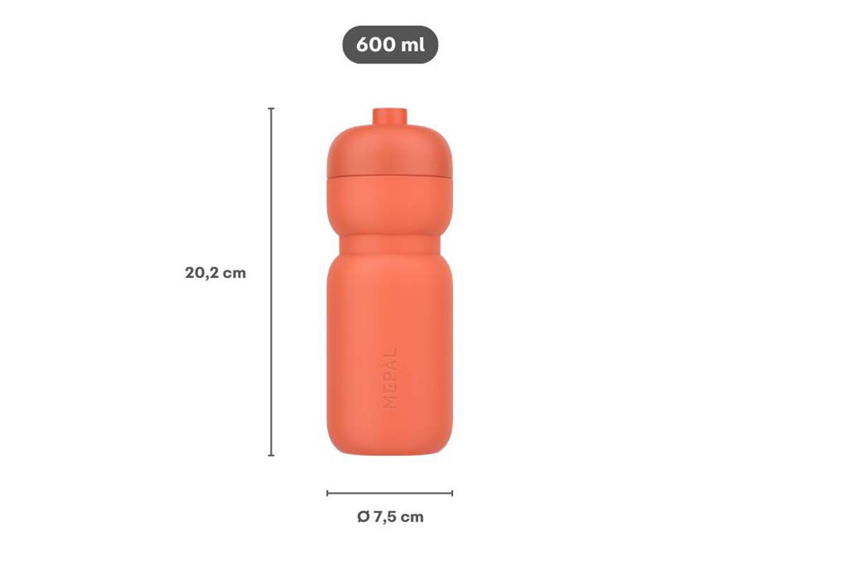 MEPAL ACTIVE 600 ml - mačkací sportovní láhev z plastu bez BPA, grafitová