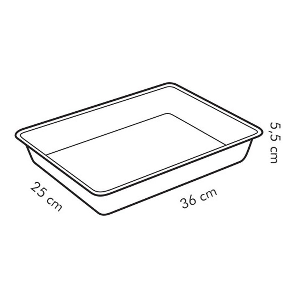 TESCOMA Delicia 32,5 x 22,5 cm - kovová forma na pečenie koláča s pokrievkou