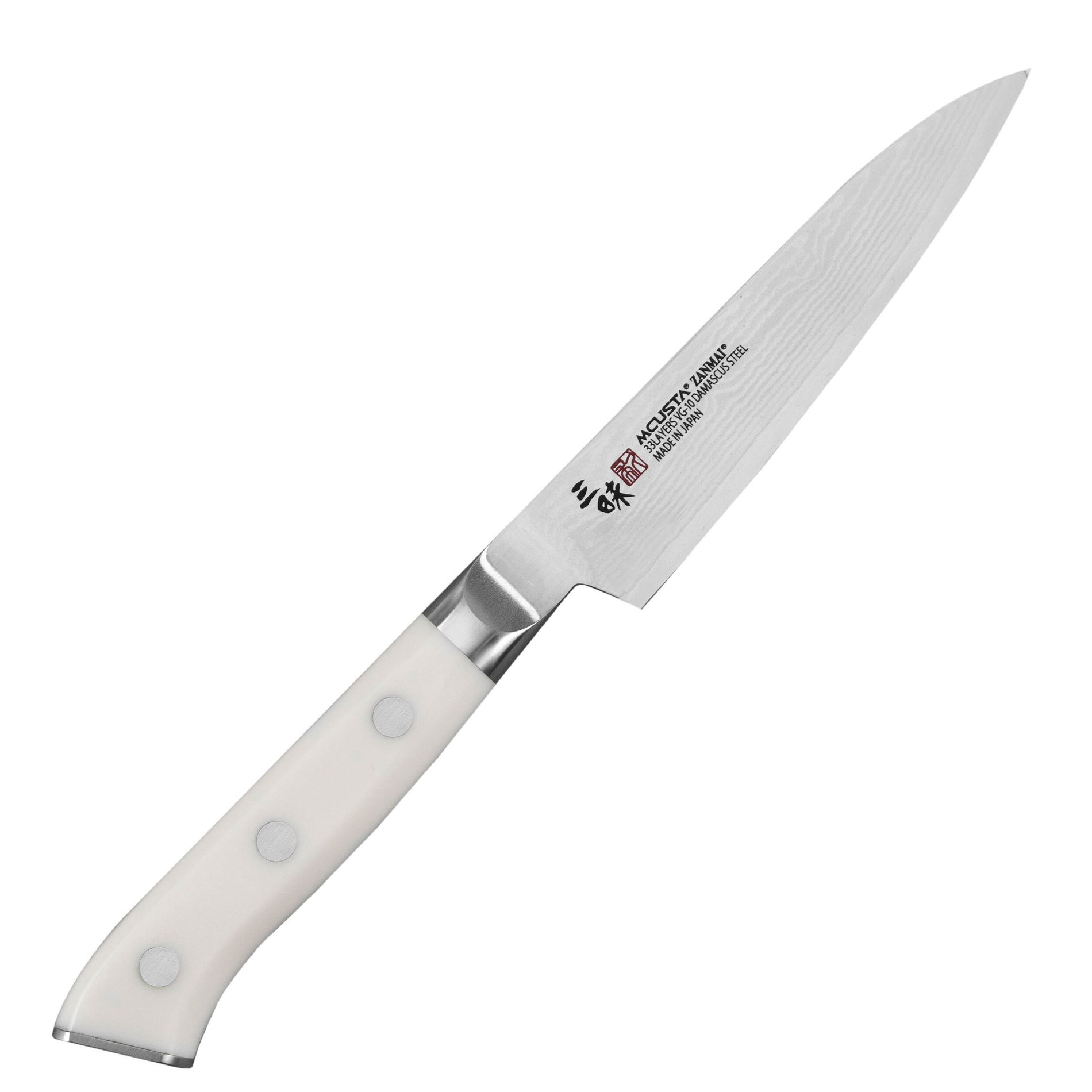 MCUSTA Zanmai Classic Damascus Corian 11 cm - japoński nóż kuchenny ze stali damasceńskiej