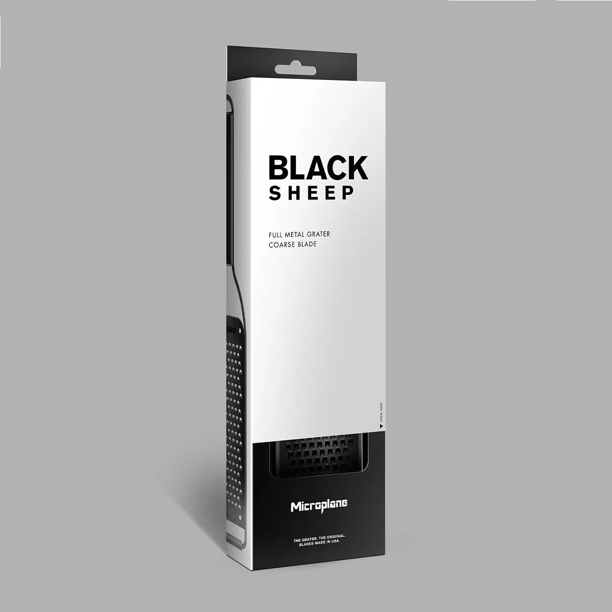 MICROPLANE Black Sheep Coarse 30 cm - ruční kuchyňské struhadlo na sýr a zázvor z nerezové oceli