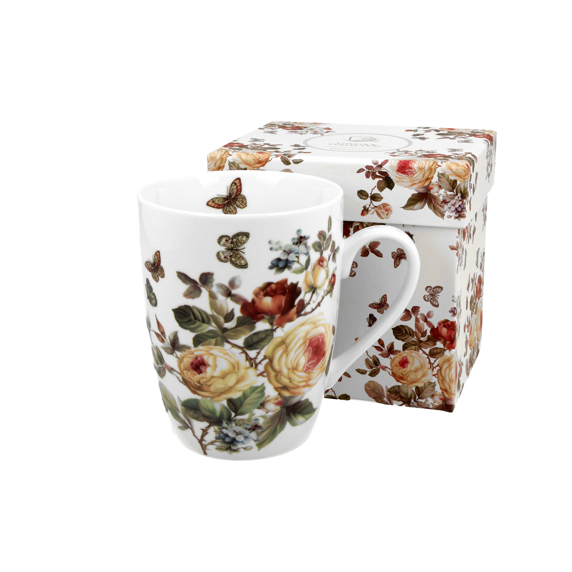 Porcelánový hrnek DUO ROMANTIC ZAHRA BÍLÝ 380 ml