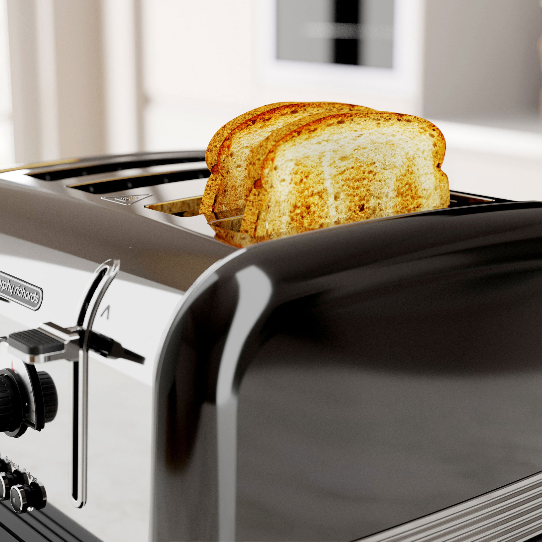 MORPHY RICHARDS Venture 1800 W čierna - hriankovač / elektrický sendvičovač z nehrdzavejúcej ocele