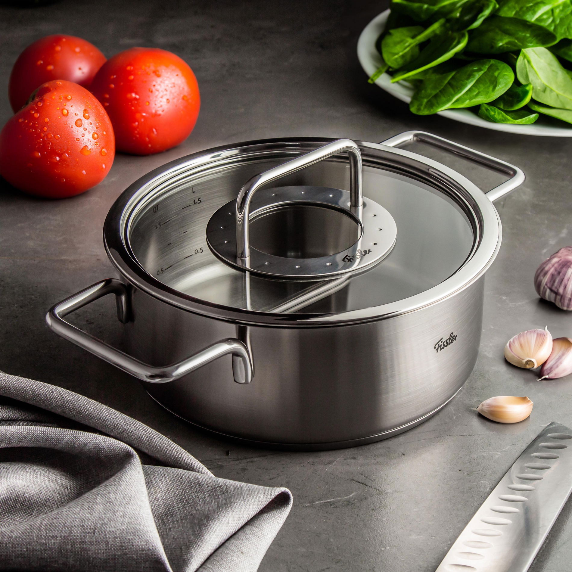 Garnek z pokrywką 20 cm FISSLER Pure Collection Garnek z pokrywką 20 cm FISSLER Pure Collection